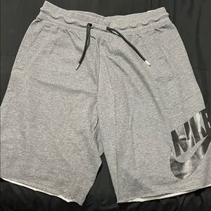 Nike Men's Athletic Shorts in Gray with Black Logo